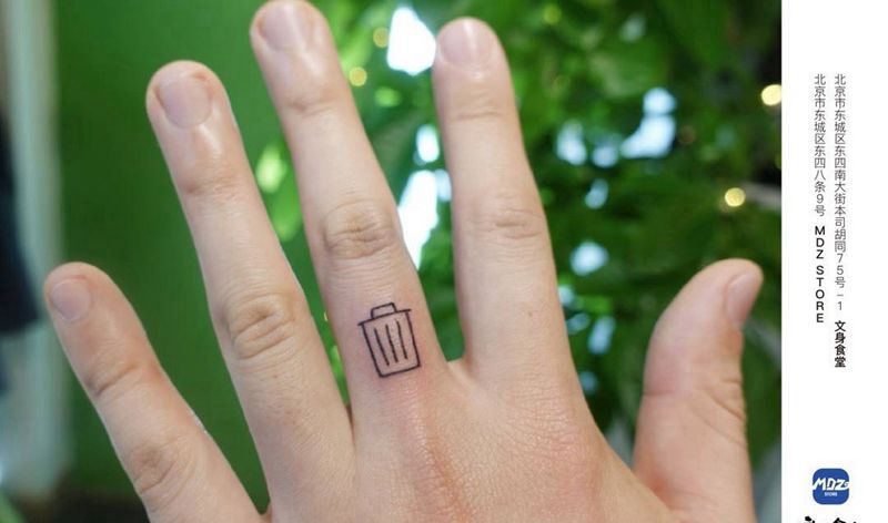 无标题纹身图片_手部简笔画纹身图案