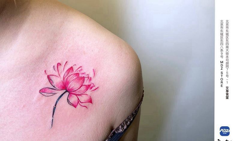 无标题纹身图片_肩部水彩纹身图案