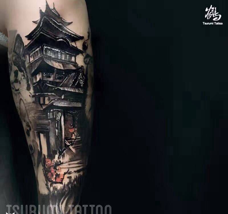 原创包小腿纹身图片_成品腿部欧美肖像动物宗教原创纹身图案