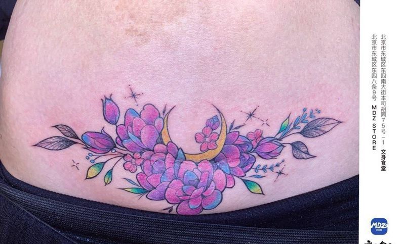 疤痕遮盖纹身图片_腹部疤痕遮盖纹身图案