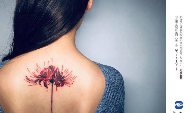 无标题纹身图片_背部水彩纹身图案