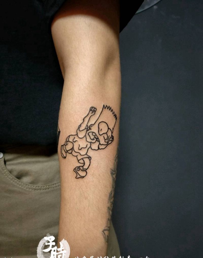 辛普森纹身图片_手臂欧美原创成品纹身图案
