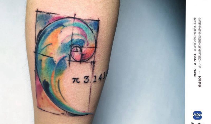 无标题纹身图片_手臂水彩纹身图案