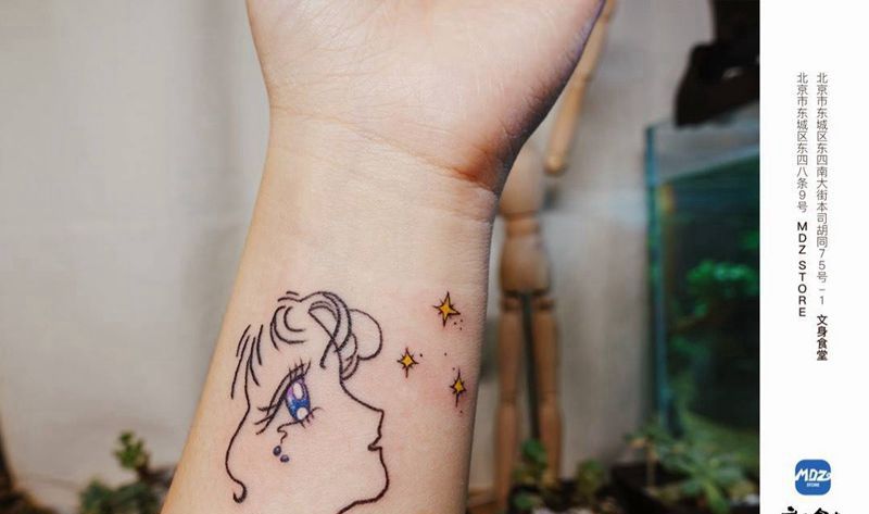 无标题纹身图片_手臂线构纹身图案