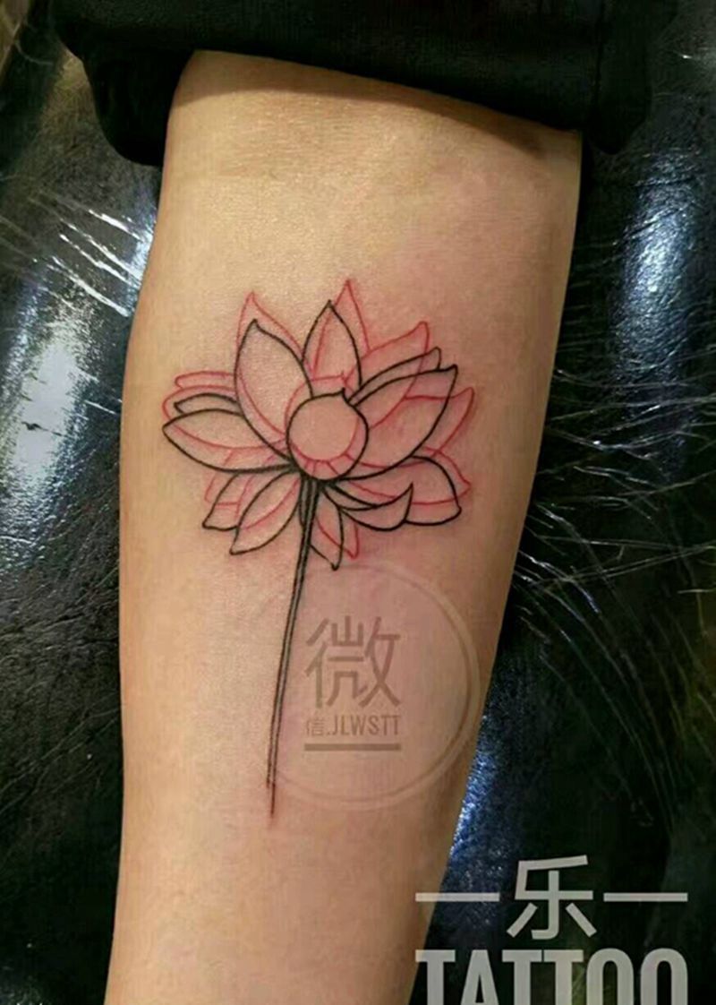 莲花纹身图片_