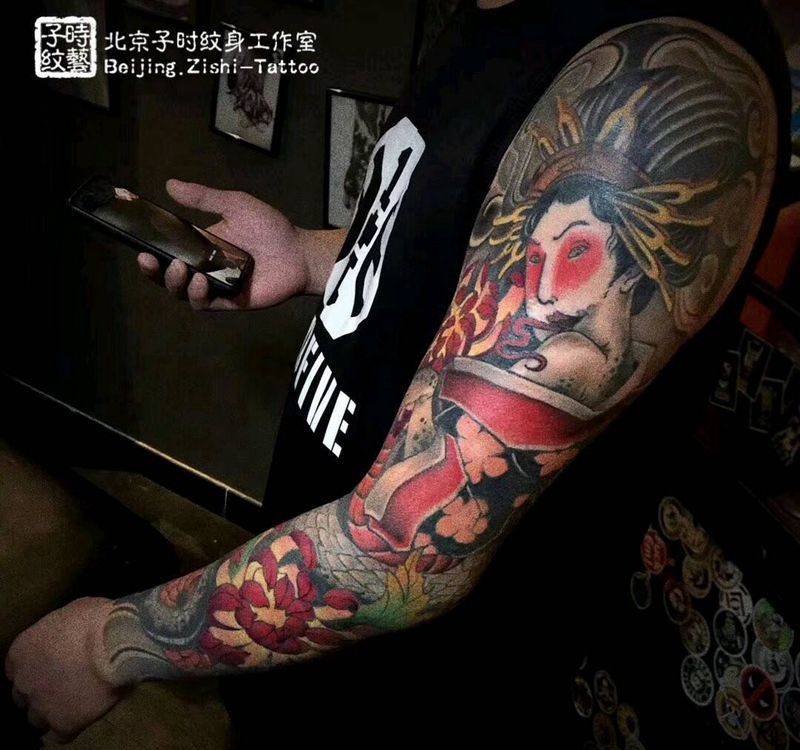 花臂纹身图片_新传统纹身图案