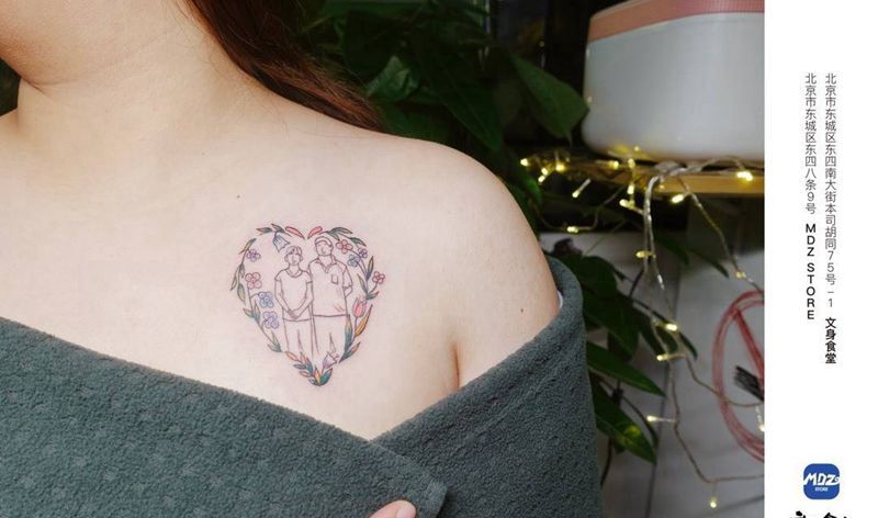 无标题纹身图片_胸部简笔画纹身图案