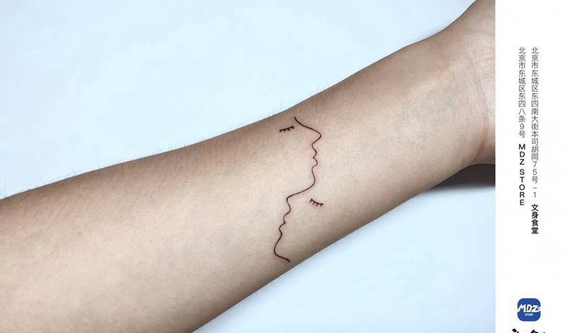 无标题纹身图片_手臂线构纹身图案