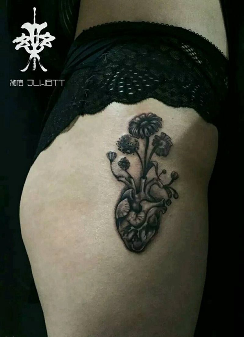 心花怒放纹身图片_