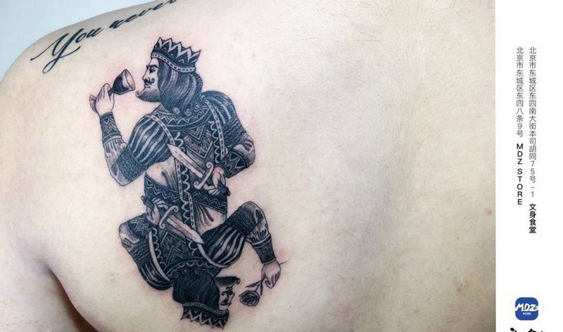 无标题纹身图片_背部Old School纹身图案