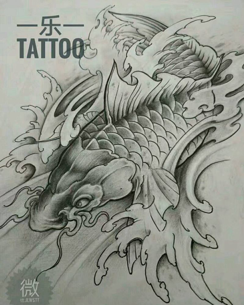 鱼纹身图片_