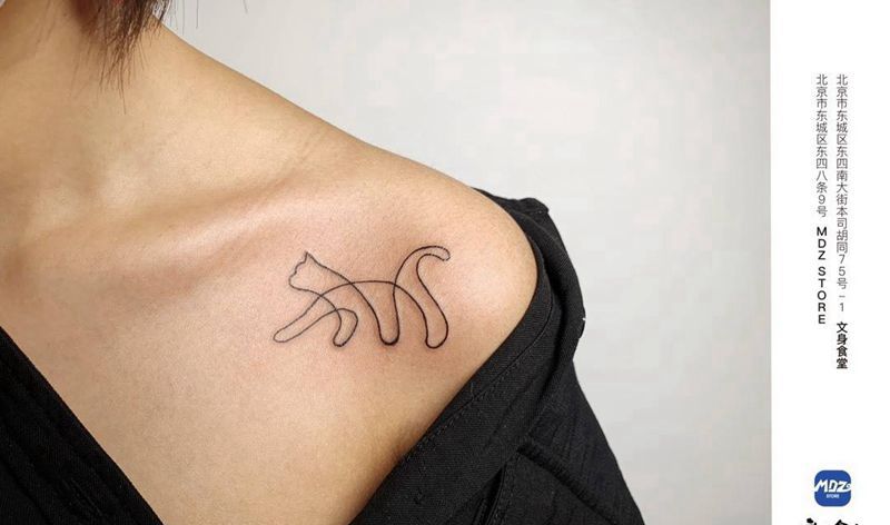 无标题纹身图片_肩部简笔画纹身图案