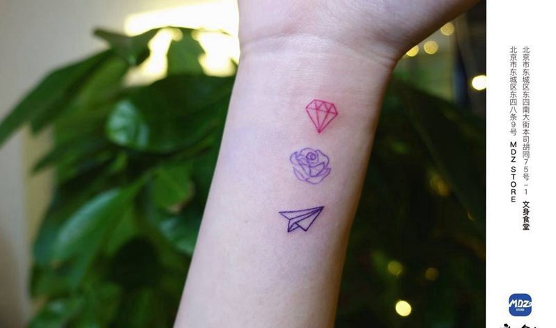 无标题纹身图片_手臂水彩纹身图案