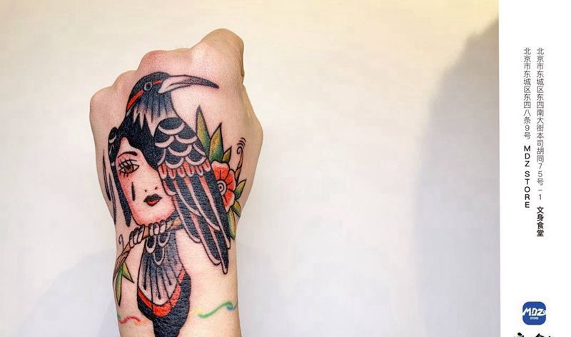 无标题纹身图片_手部Old School纹身图案