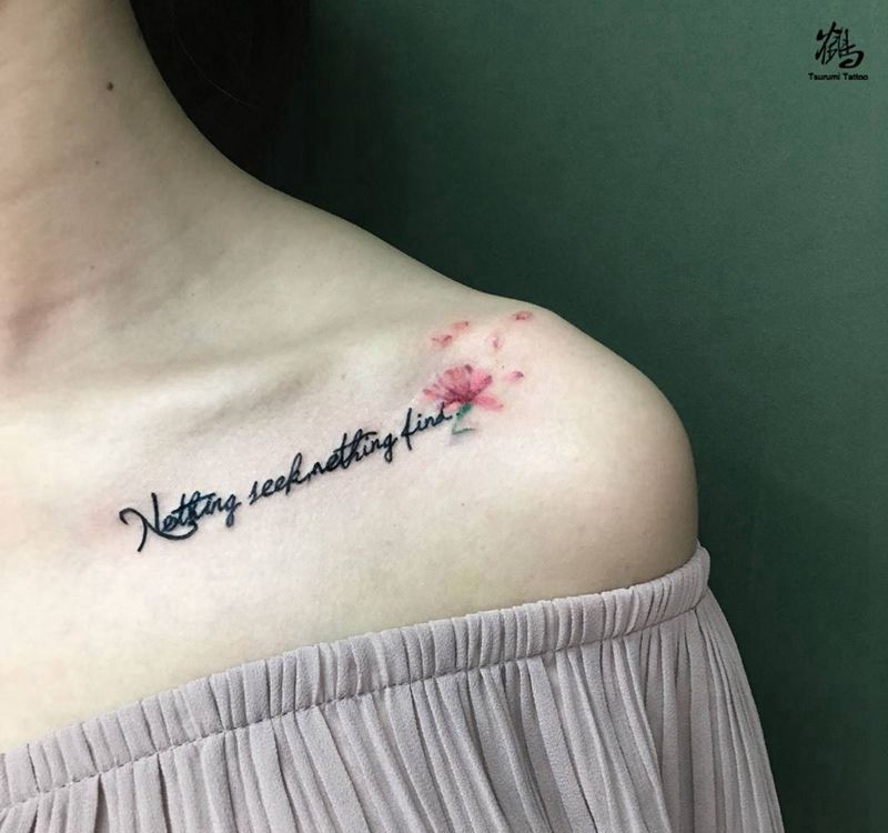 字纹身图片_成品肩部字符原创纹身图案