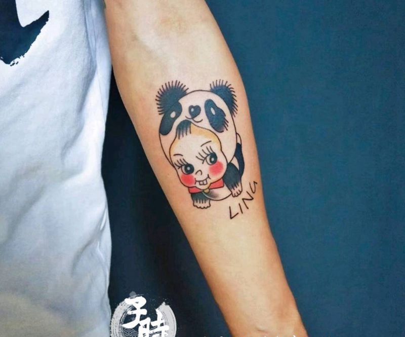 孩子纹身图片_手臂欧美原创成品纹身图案