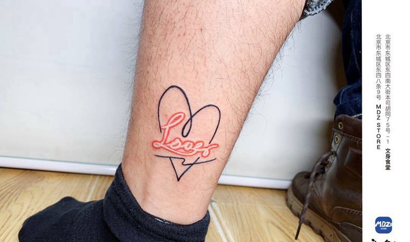 无标题纹身图片_脚部简笔画纹身图案