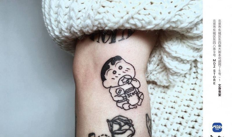 小新纹身图片_手臂New School纹身图案