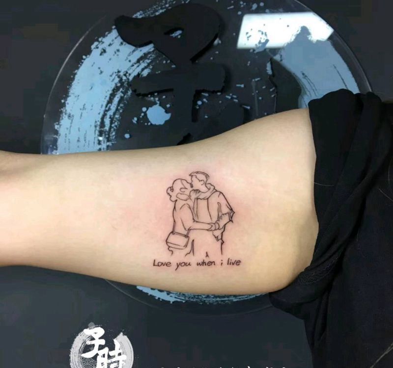 恋爱纹身图片_手臂欧美情侣原创成品纹身图案