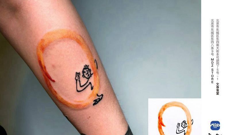 无标题纹身图片_手臂水彩纹身图案