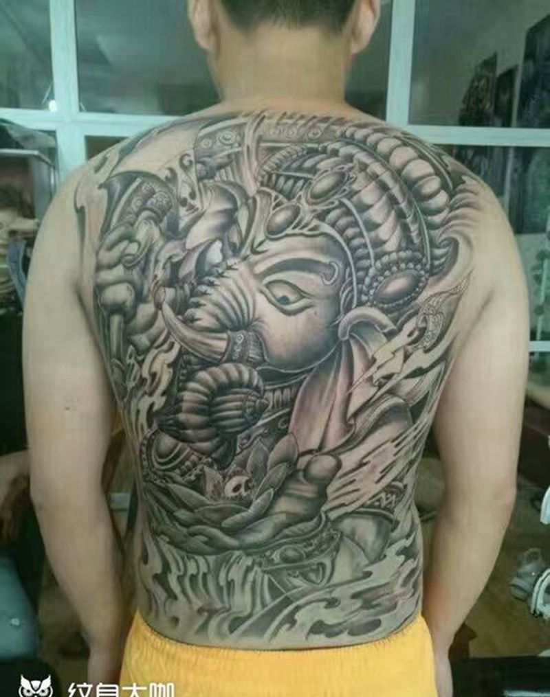 象神纹身图片_