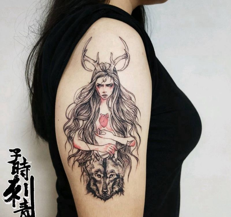 哥特纹身图片_手臂纹身图案