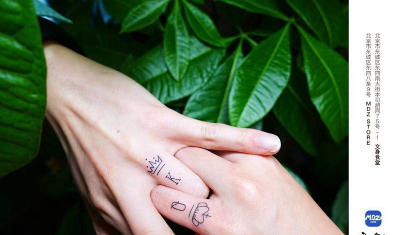 无标题纹身图片_手部线构纹身图案