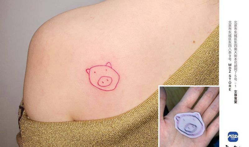 无标题纹身图片_肩部简笔画纹身图案