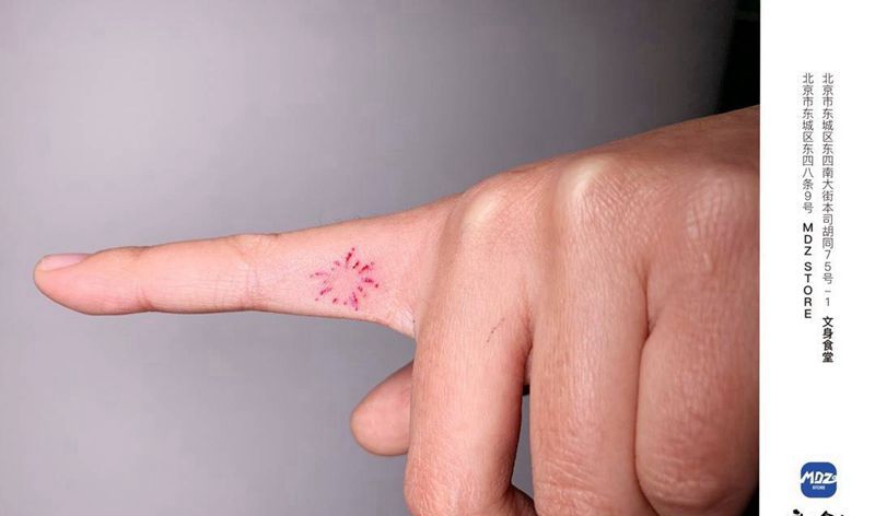 无标题纹身图片_手部简笔画纹身图案