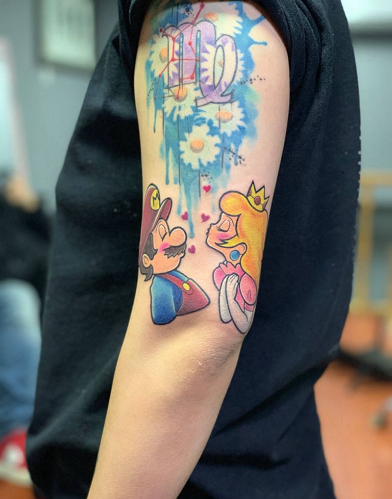 玛丽&公举纹身图片_手臂脚部New School水彩纹身图案