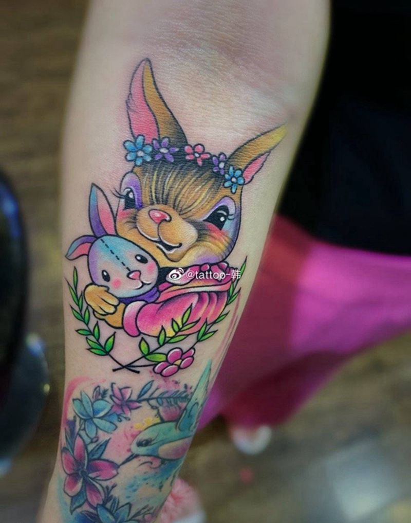 兔子纹身图片_