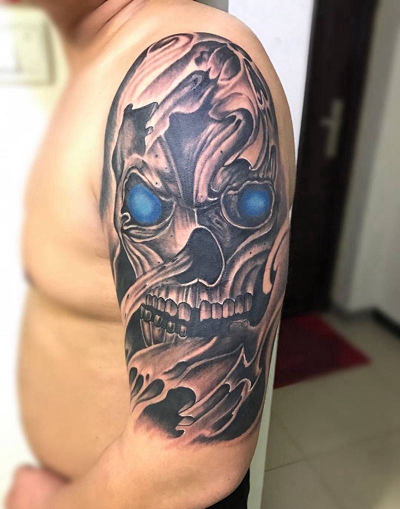 骷髅纹身图片_
