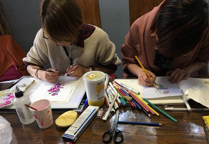 京都墨客刺青-学员纹身图片_成品手稿原创清新写实国画传统欧美纹身图案