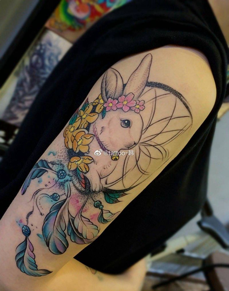 兔子纹身图片_