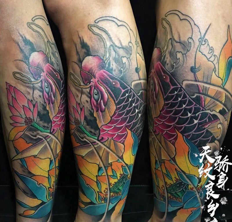 锦鲤纹身图片_