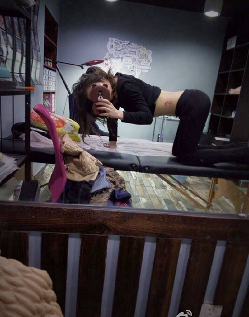 眼镜纹身纹身图片_