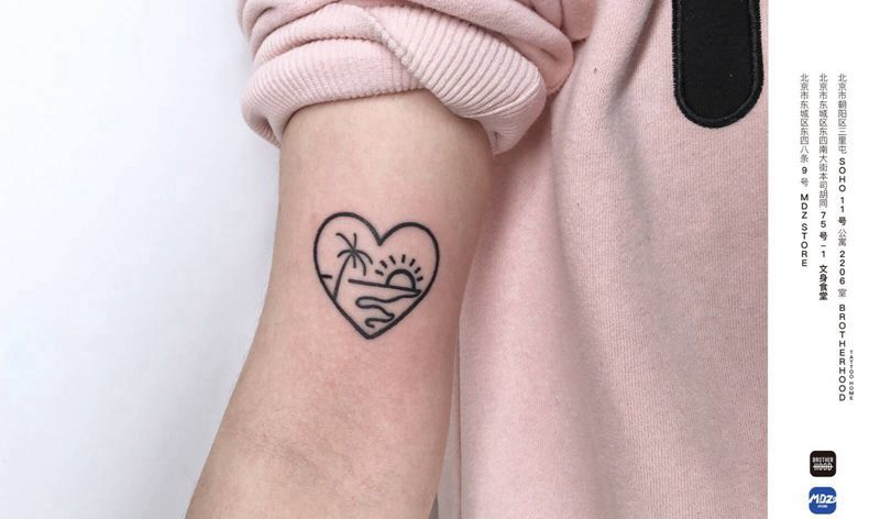 无标题纹身图片_手臂简笔画纹身图案