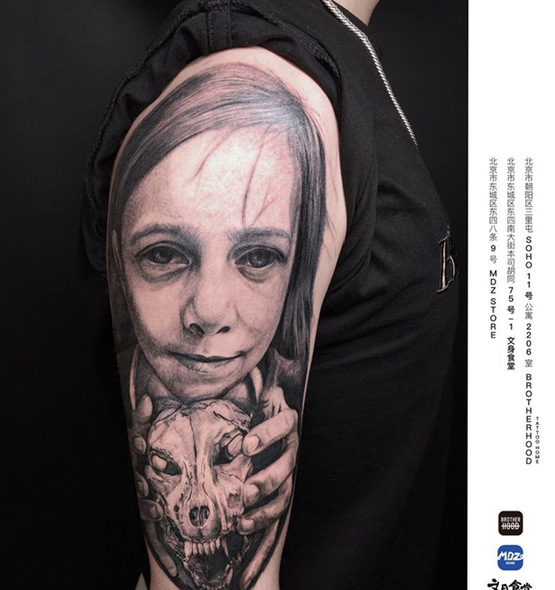 无标题纹身图片_手臂欧美写实纹身图案