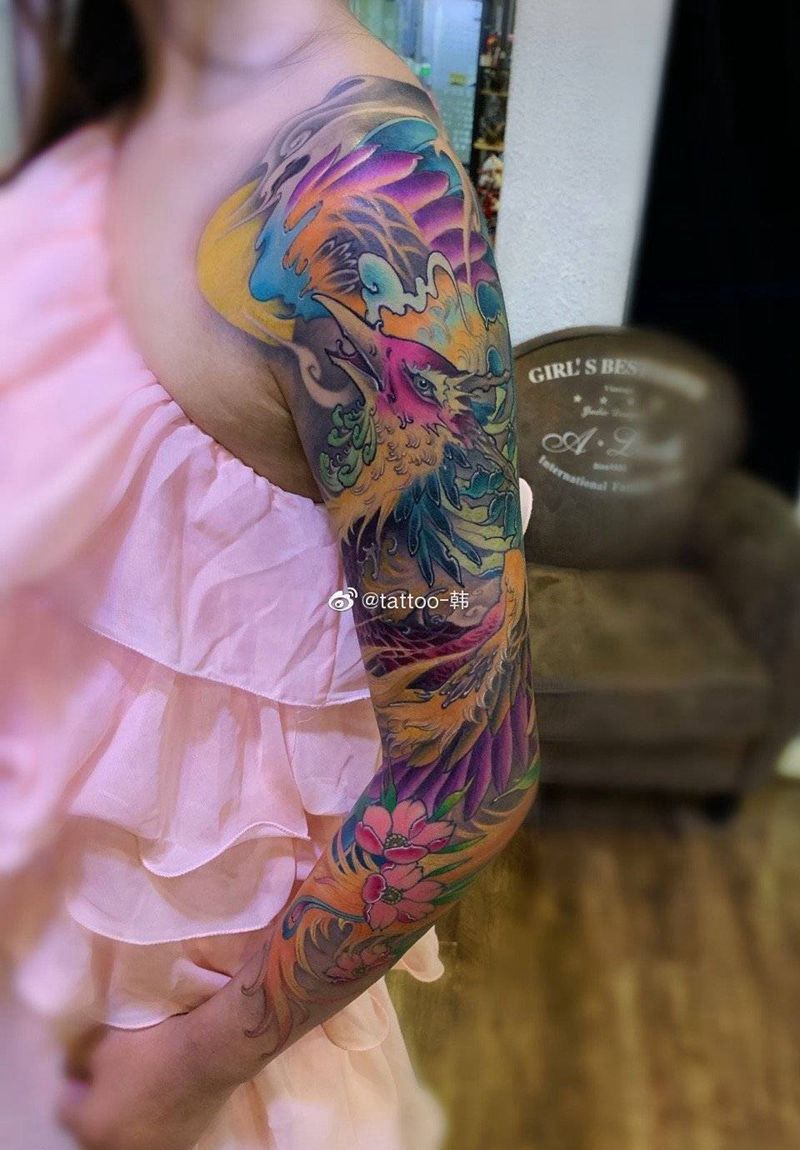 凤凰纹身图片_