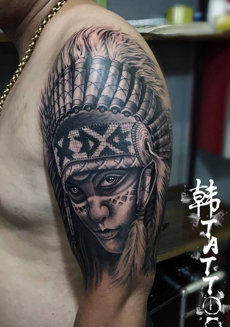 印地安人纹身图片_