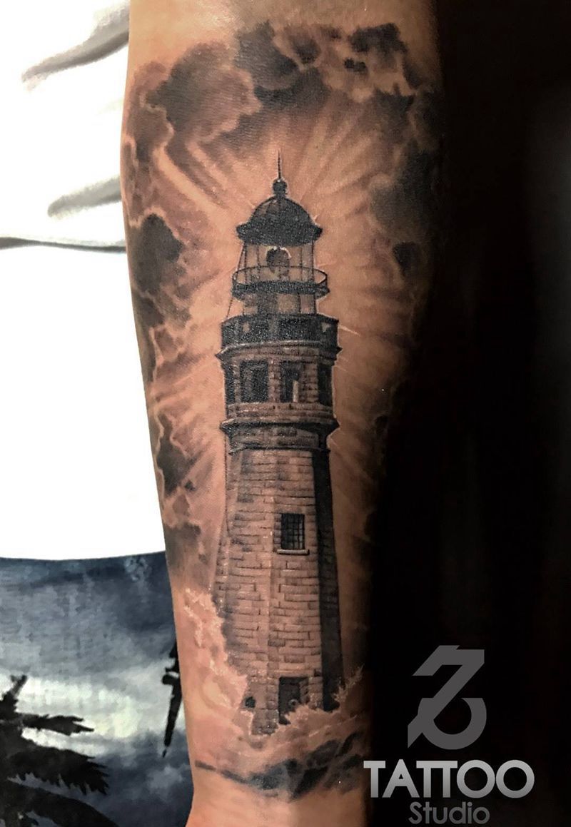 灯塔纹身图片_