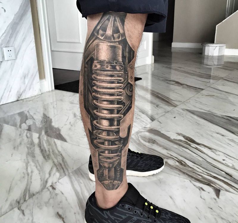 我的作品纹身图片_腿部写实欧美原创成品纹身图案