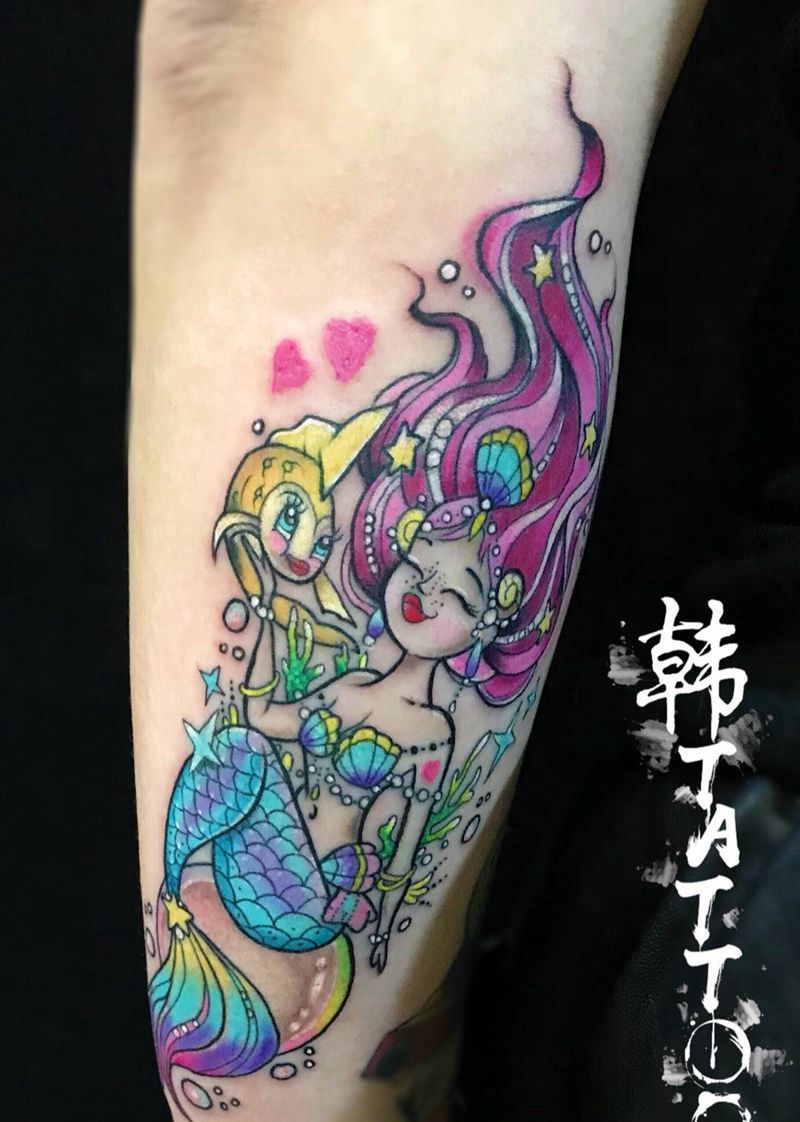 美人鱼纹身图片_