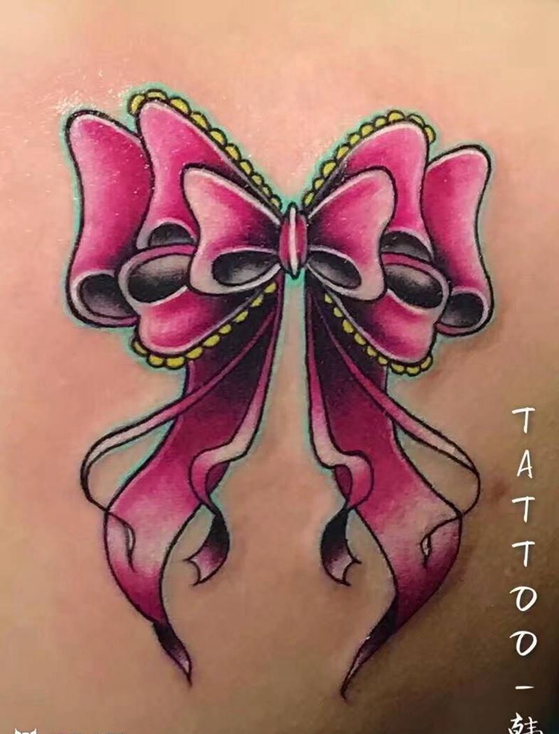 蝴蝶结纹身图片_