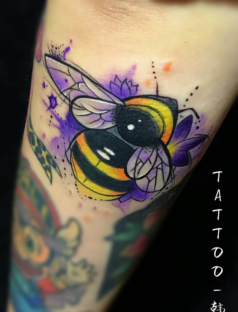 蜜蜂纹身图片_