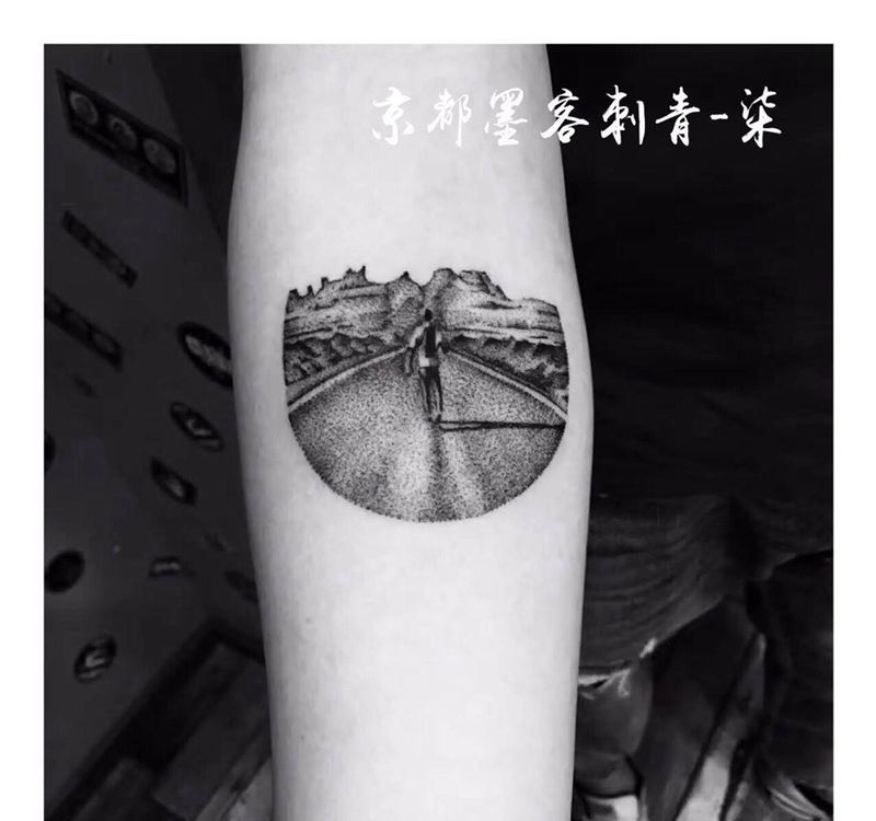 京都墨客刺青-柒-作品纹身图片_手臂清新人物静物纹身图案