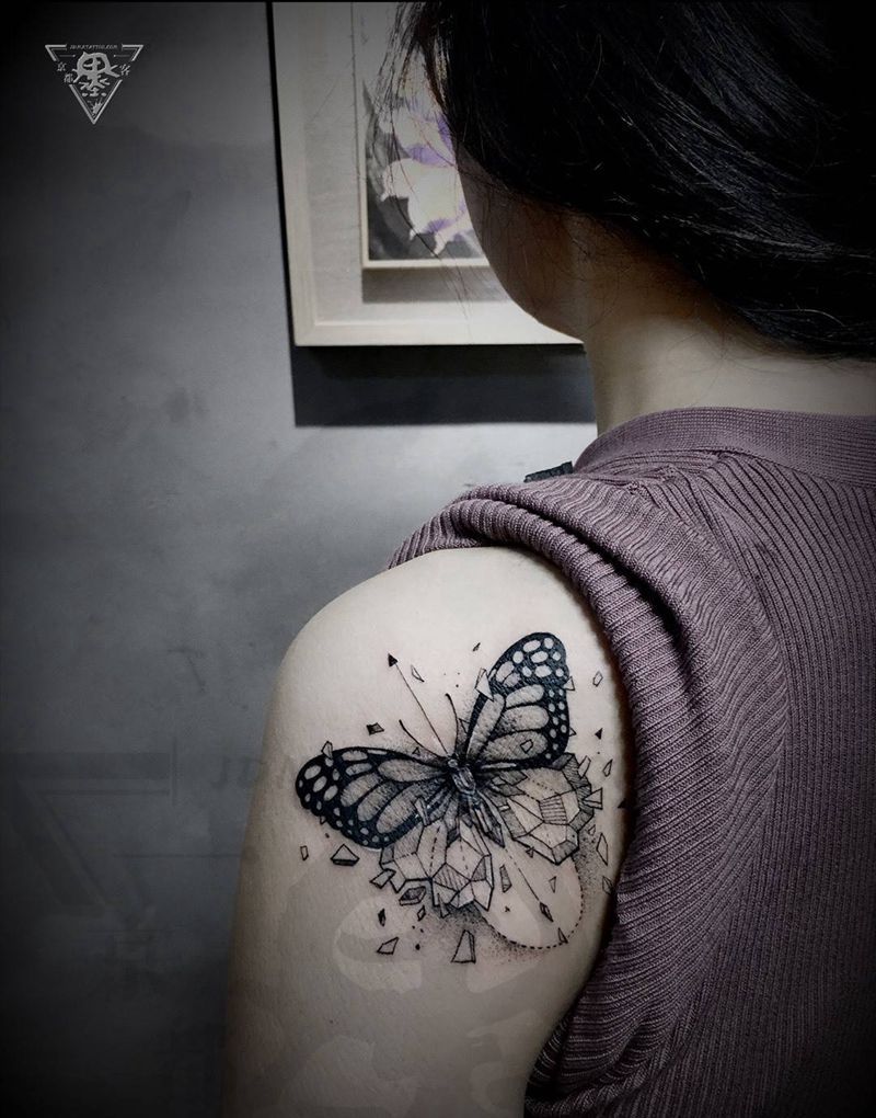 京都墨客刺青纹身图片_背部老传统纹身图案