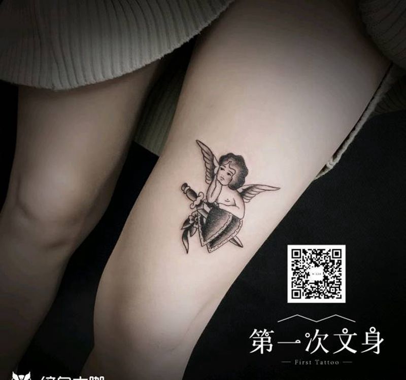 school纹身图片_腿部Old School纹身图案