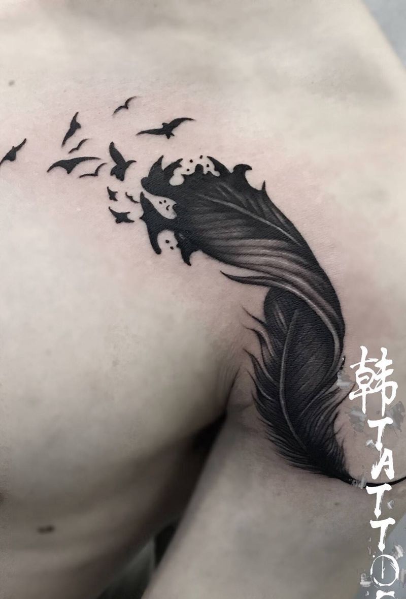 羽毛纹身图片_