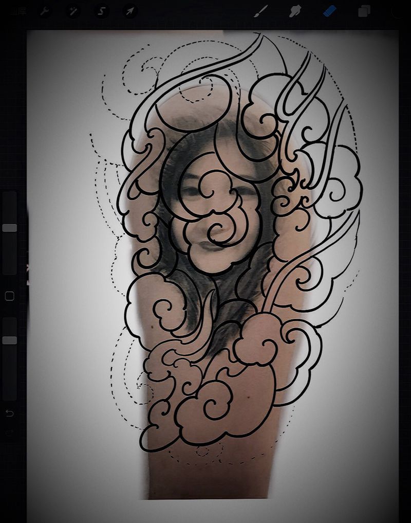 京都墨客刺青纹身图片_肩部新传统纹身图案